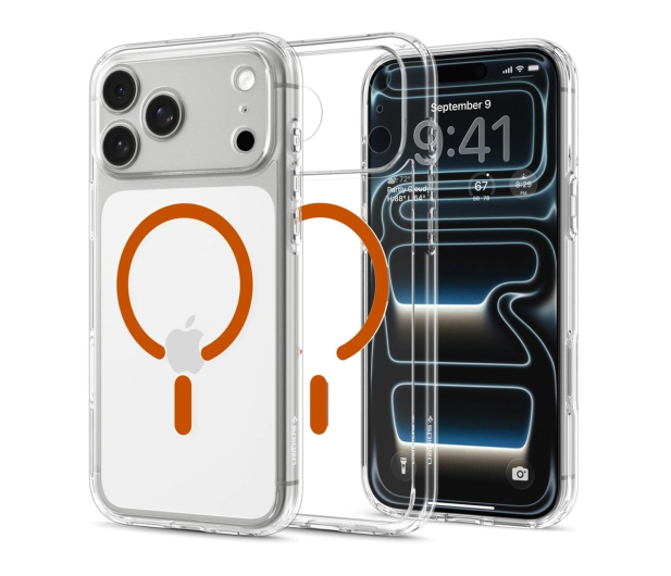 Spigen Ultra Hybrid MagSafe do iPhone 18 Pro/17 Pro (clear orange) - 1586435 - zdjęcie